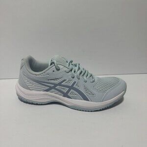 ASICS Womens Upcourt 6 Running Shoes Cool Grey/Blue Size 8 M